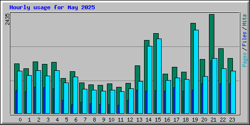 Hourly usage for May 2025